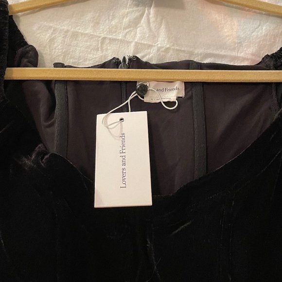 Lovers + Friends - Nina Mini Dress | Off The Shoulder | Black | Size XS | NWT - Picture 9 of 9